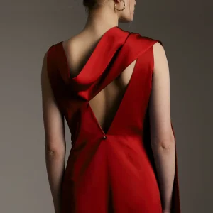 Lola Casademunt Vestidos Y Faldas<Vestido midi satén ROJO
