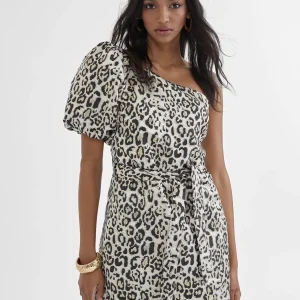 Lola Casademunt Vestidos Y Faldas<Vestido mini asimétrico NEGRO-BLANCO