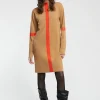 Lola Casademunt Punto | Vestidos Y Faldas<Vestido punto bicolor MARRON-NARANJA