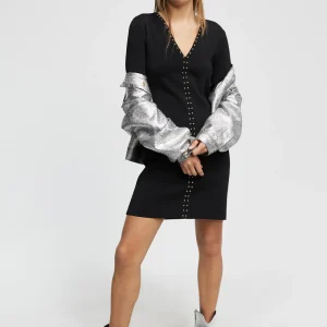 Lola Casademunt Punto | Vestidos Y Faldas<Vestido punto tachas NEGRO
