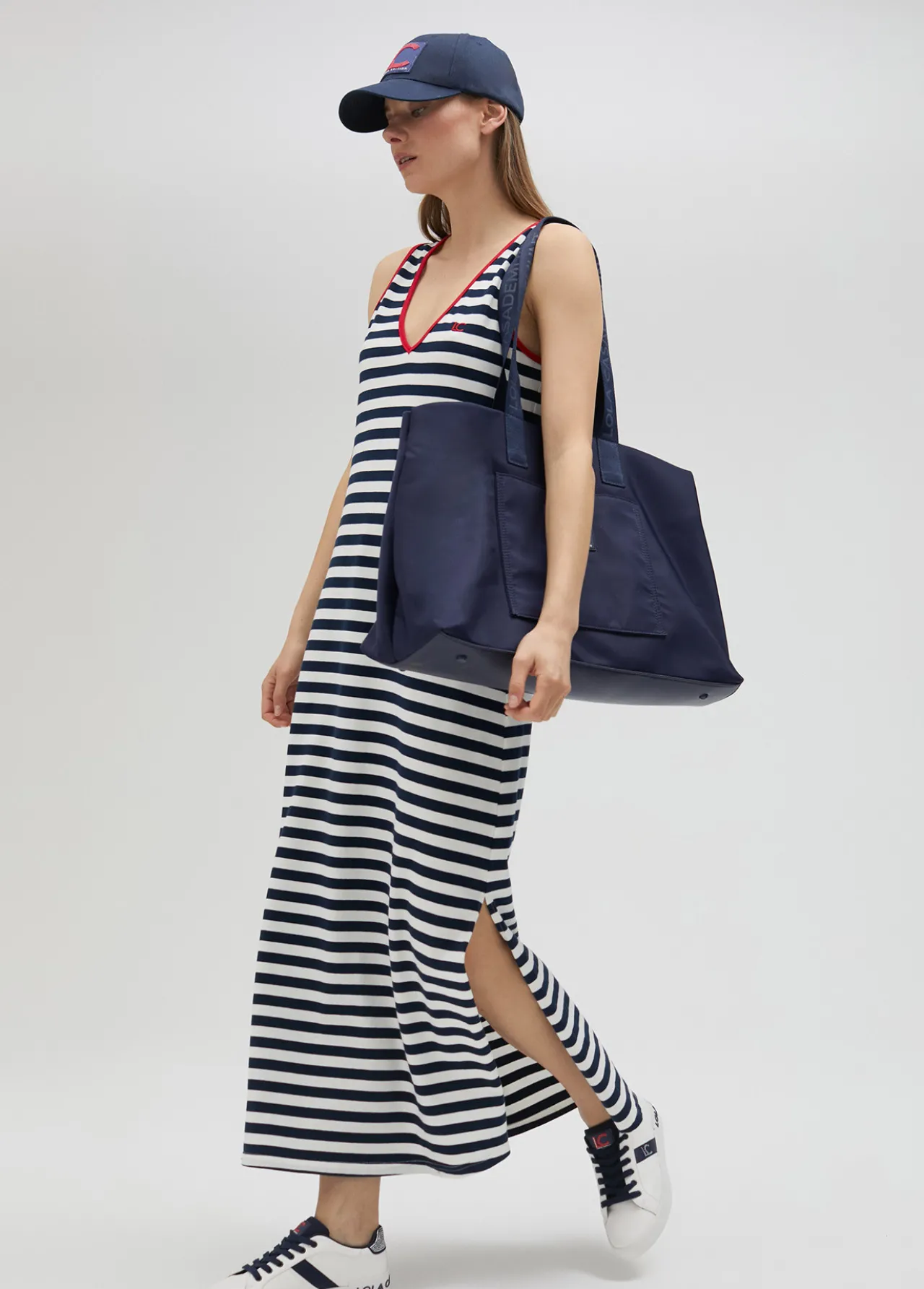 vestido_rayas_midi_de_algodn___lola_casademunt_1.webp Lola Casademunt Vestidos Y Faldas<Vestido rayas midi de algodón 100% - Lola Casademunt AZUL-BLANCO