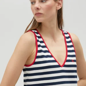 Lola Casademunt Vestidos Y Faldas<Vestido rayas midi de algodón 100% - Lola Casademunt AZUL-BLANCO