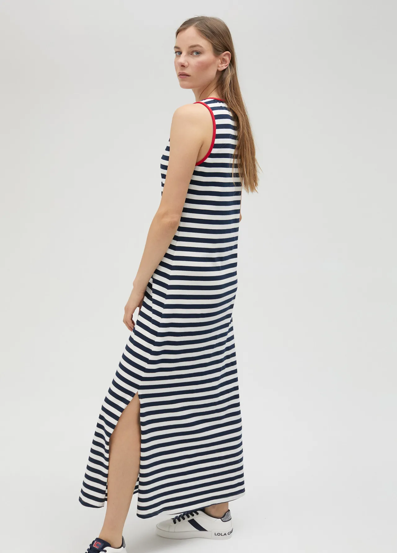 vestido_rayas_midi_de_algodn___lola_casademunt_3.webp Lola Casademunt Vestidos Y Faldas<Vestido rayas midi de algodón 100% - Lola Casademunt AZUL-BLANCO
