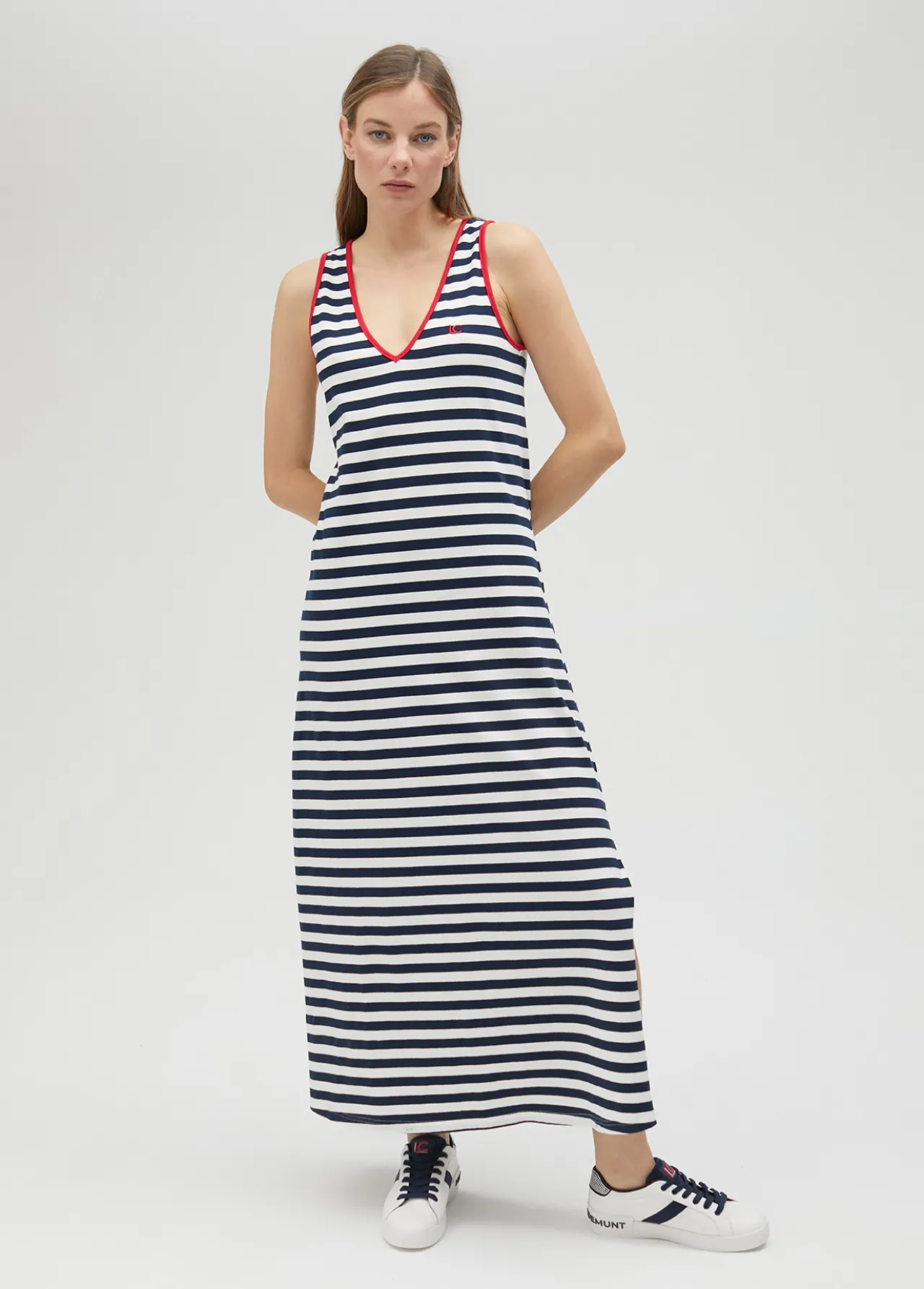 vestido_rayas_midi_de_algodn___lola_casademunt_4.webp Lola Casademunt Vestidos Y Faldas<Vestido rayas midi de algodón 100% - Lola Casademunt AZUL-BLANCO