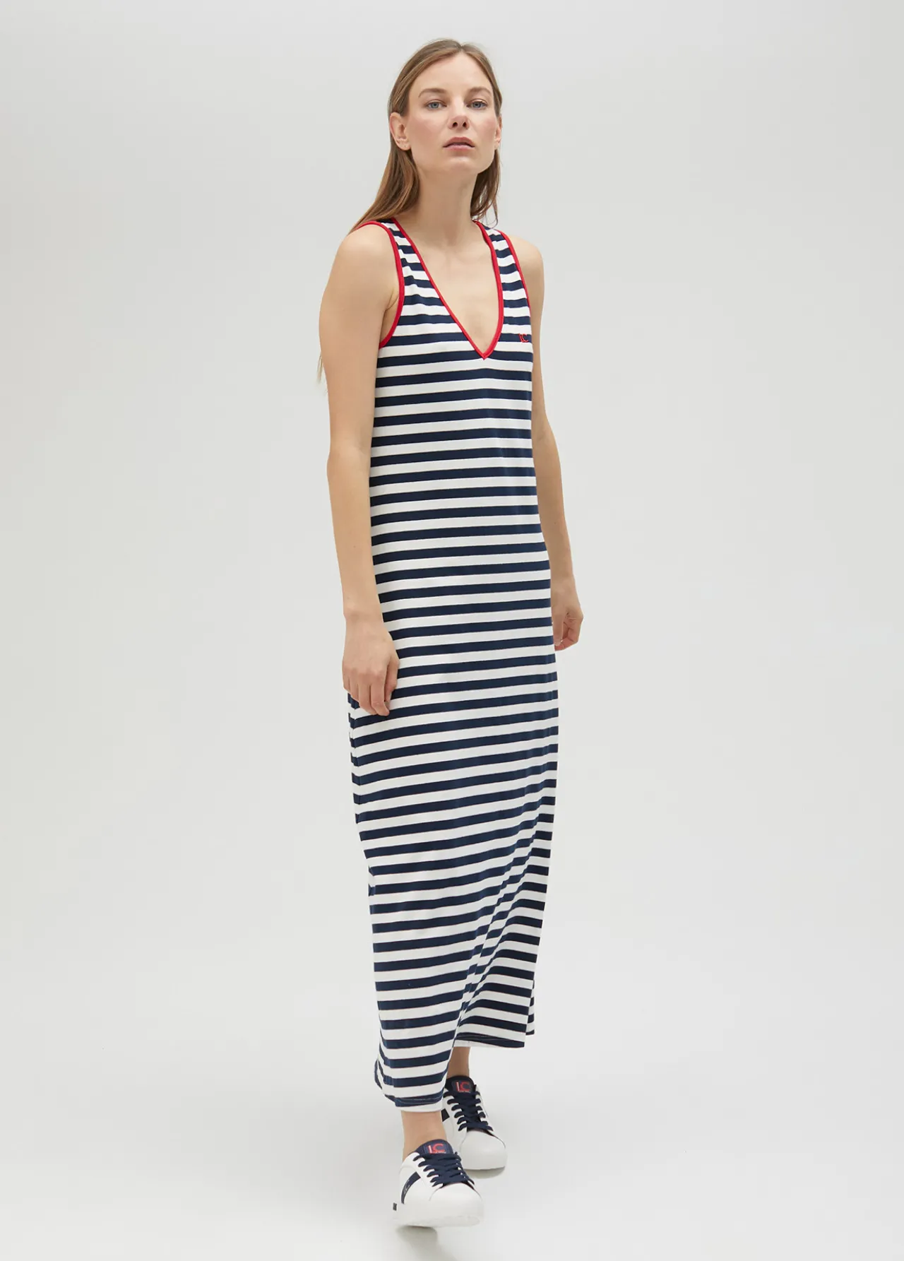 vestido_rayas_midi_de_algodn___lola_casademunt_5.webp Lola Casademunt Vestidos Y Faldas<Vestido rayas midi de algodón 100% - Lola Casademunt AZUL-BLANCO