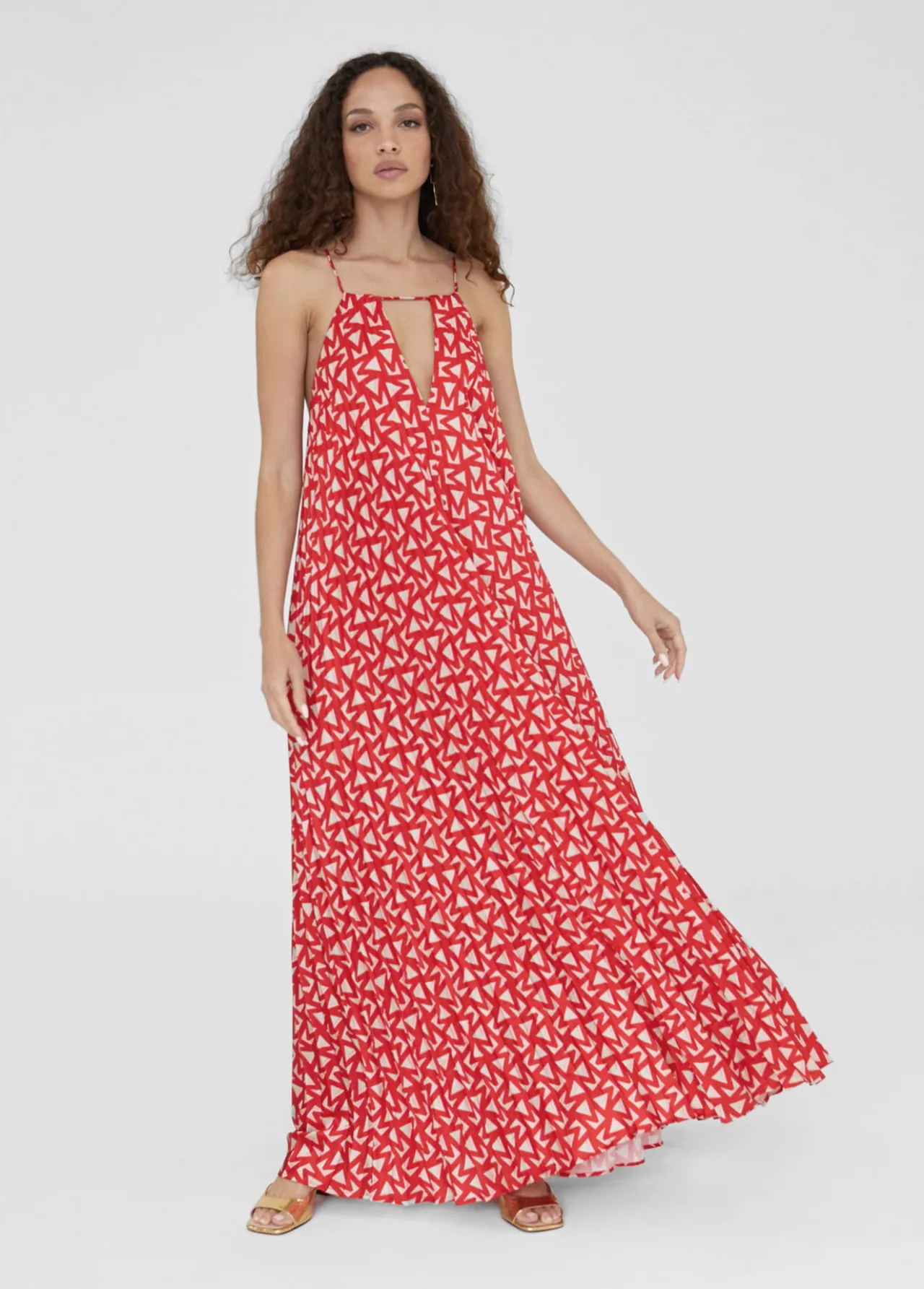 vestido_rojo_monograma_0.webp Lola Casademunt Vestidos Y Faldas<Vestido monograma ROJO