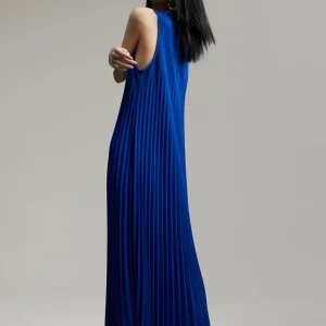 Lola Casademunt Vestidos Y Faldas<Vestido sin manga plisado AZULELECTRICO