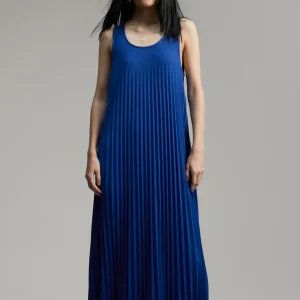 Lola Casademunt Vestidos Y Faldas<Vestido sin manga plisado AZULELECTRICO