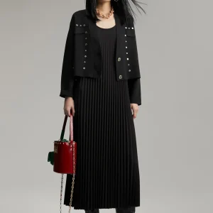 Lola Casademunt Vestidos Y Faldas<Vestido sin manga plisado AZULELECTRICO