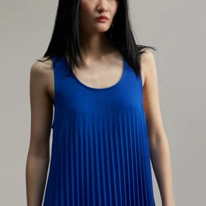 Lola Casademunt Vestidos Y Faldas<Vestido sin manga plisado AZULELECTRICO