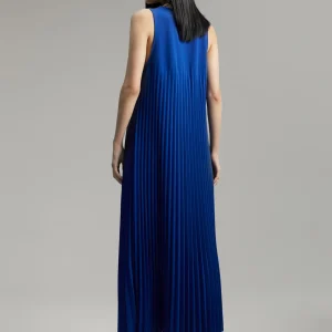 Lola Casademunt Vestidos Y Faldas<Vestido sin manga plisado AZULELECTRICO
