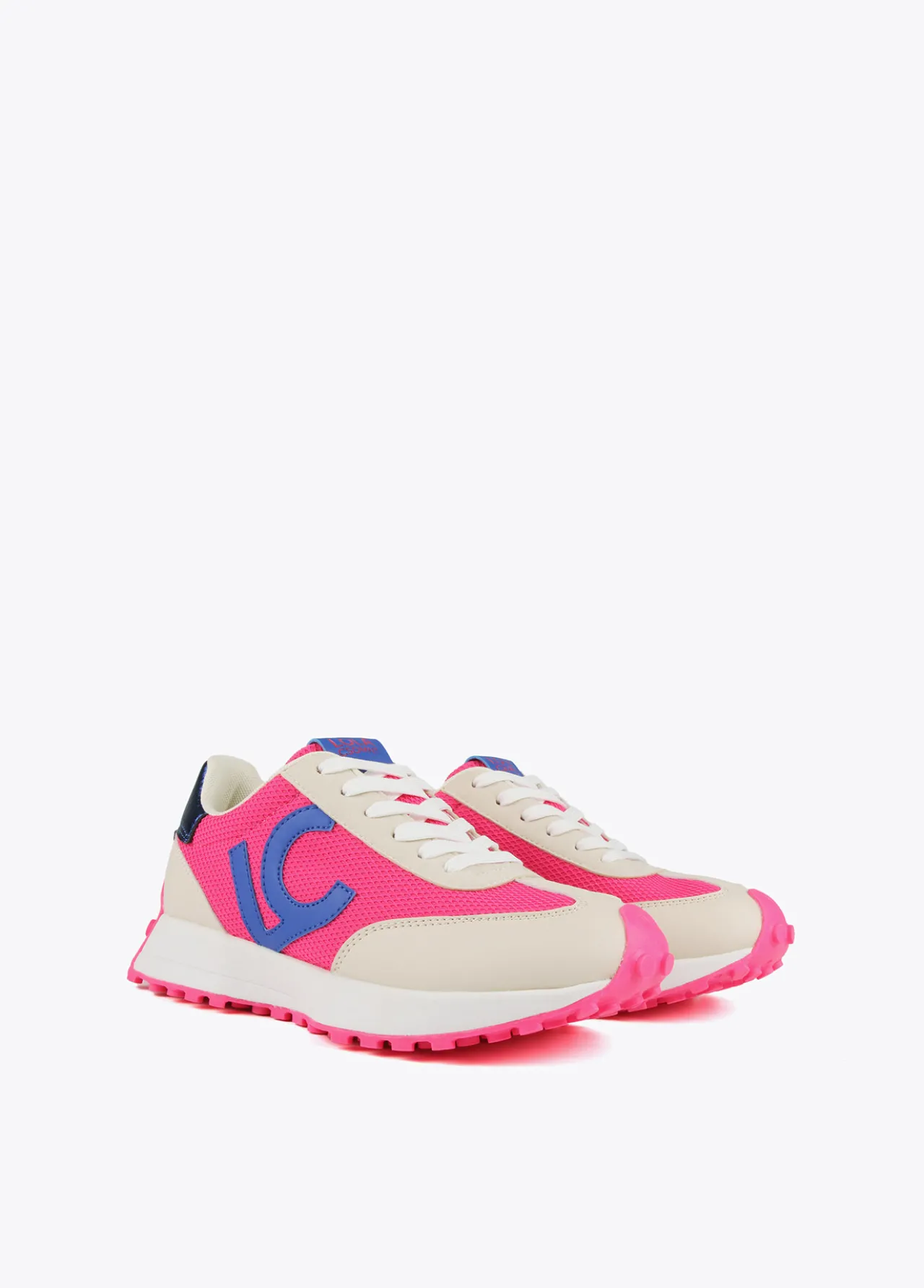zapatillas_deportivas_azul_y_rosa_flor_2.webp Lola Casademunt Zapatillas Deportivas<Zapatillas deportivas azul y rosa flúor ROSA-CRUDO