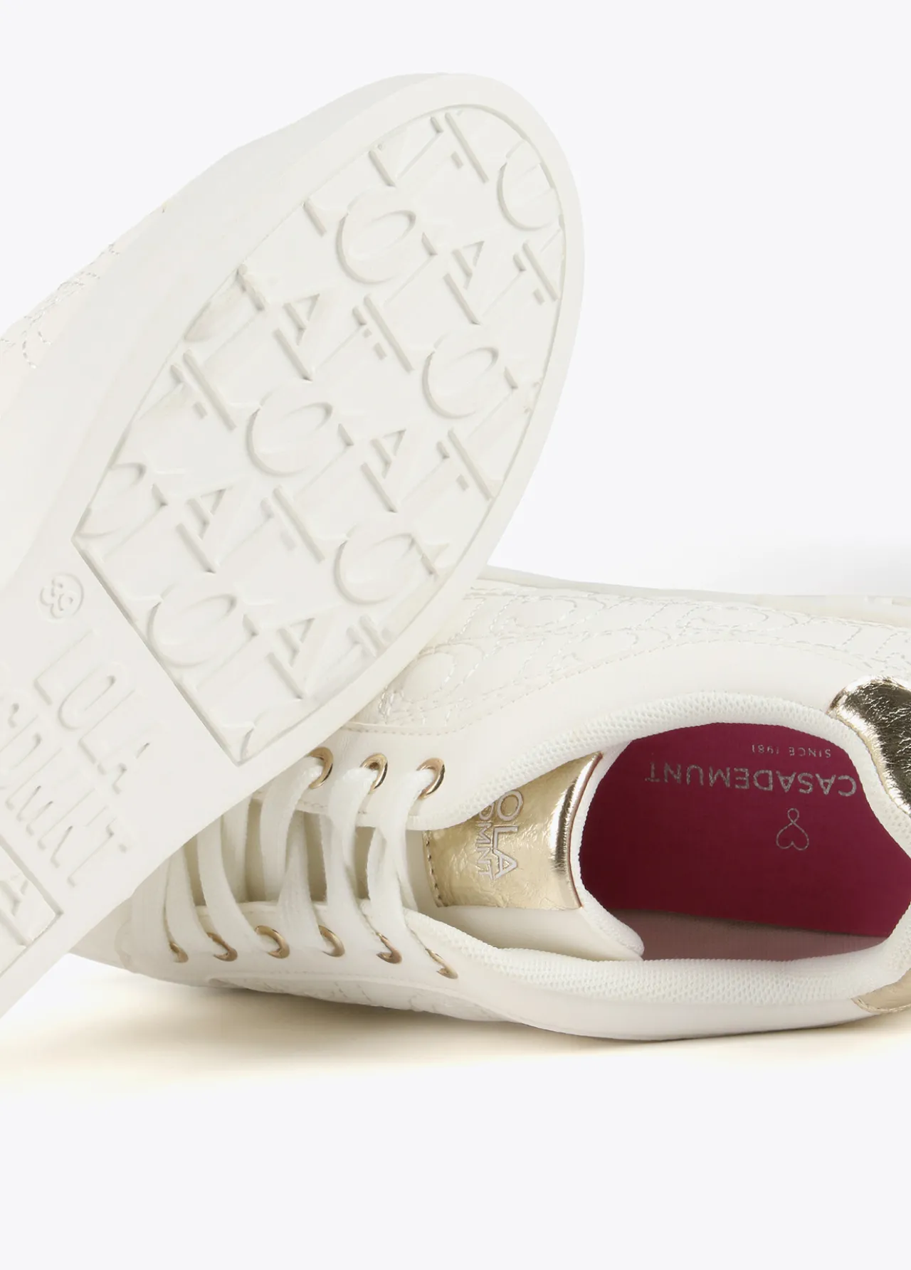 zapatillas_deportivas_metalizadas_4.webp Lola Casademunt Zapatillas Deportivas<Zapatillas deportivas metalizadas BLANCO