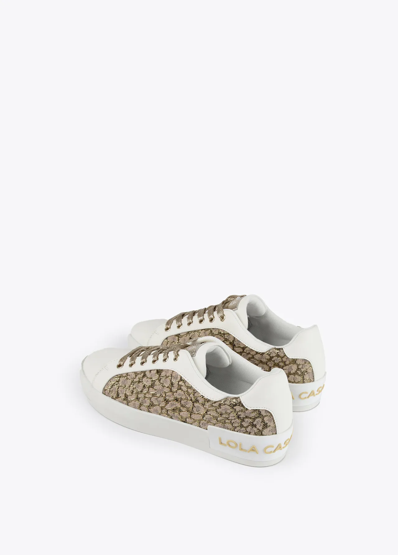 zapatillas_sneakers_estampado_leopardo_2.webp Lola Casademunt Calzado<Zapatillas sneakers estampado leopardo DORADO