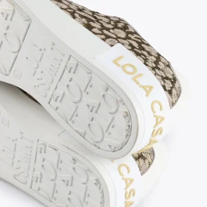 Lola Casademunt Calzado<Zapatillas sneakers estampado leopardo DORADO