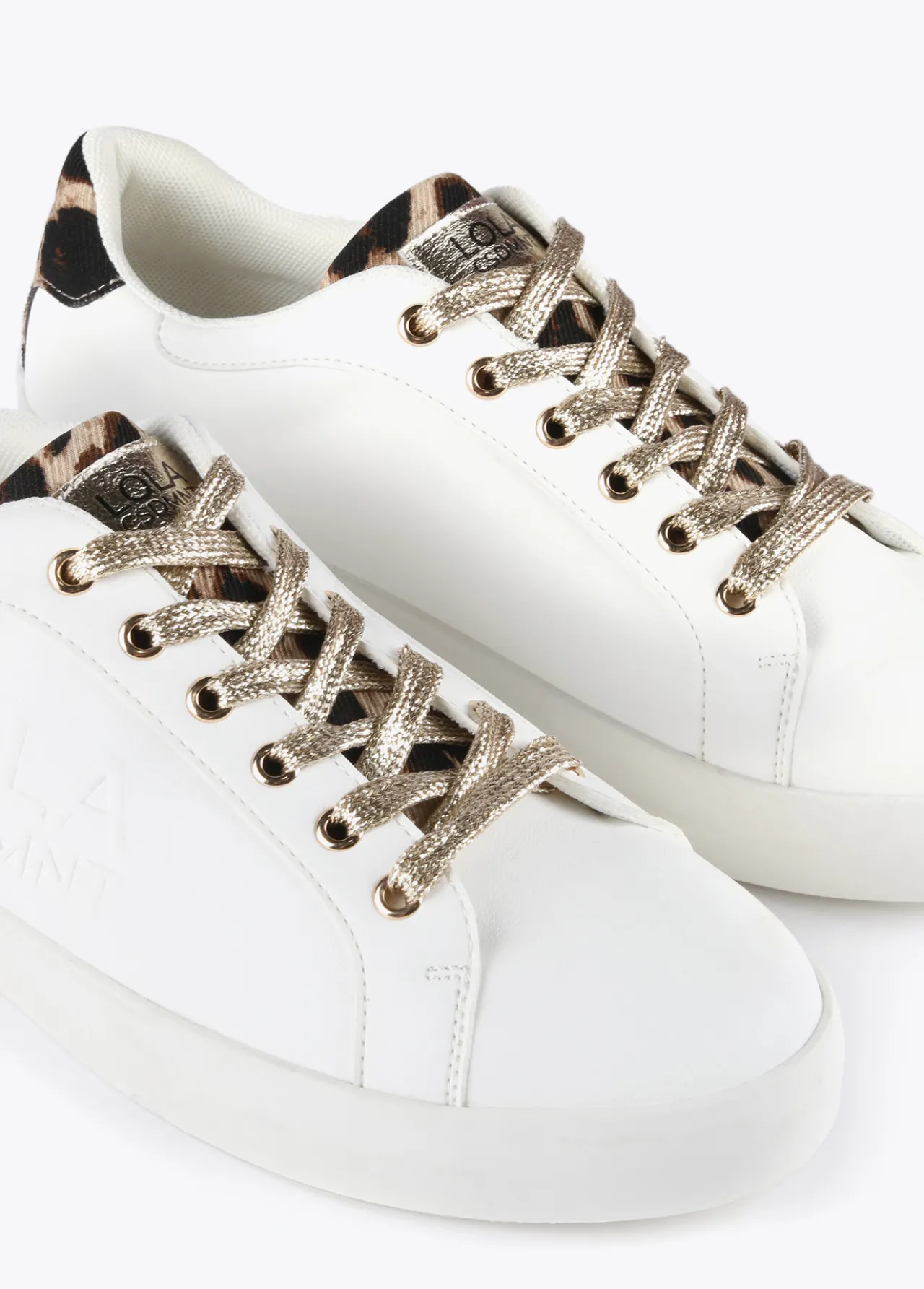 Lola Casademunt Animal Print | Zapatillas Deportivas<Zapatillas tipo sneakers detalles animal print BLANCO-MARRON
