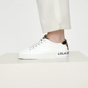 Lola Casademunt Animal Print | Zapatillas Deportivas<Zapatillas tipo sneakers detalles animal print BLANCO-MARRON
