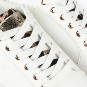 Lola Casademunt Animal Print | Zapatillas Deportivas<Zapatillas tipo sneakers detalles animal print BLANCO-MARRON