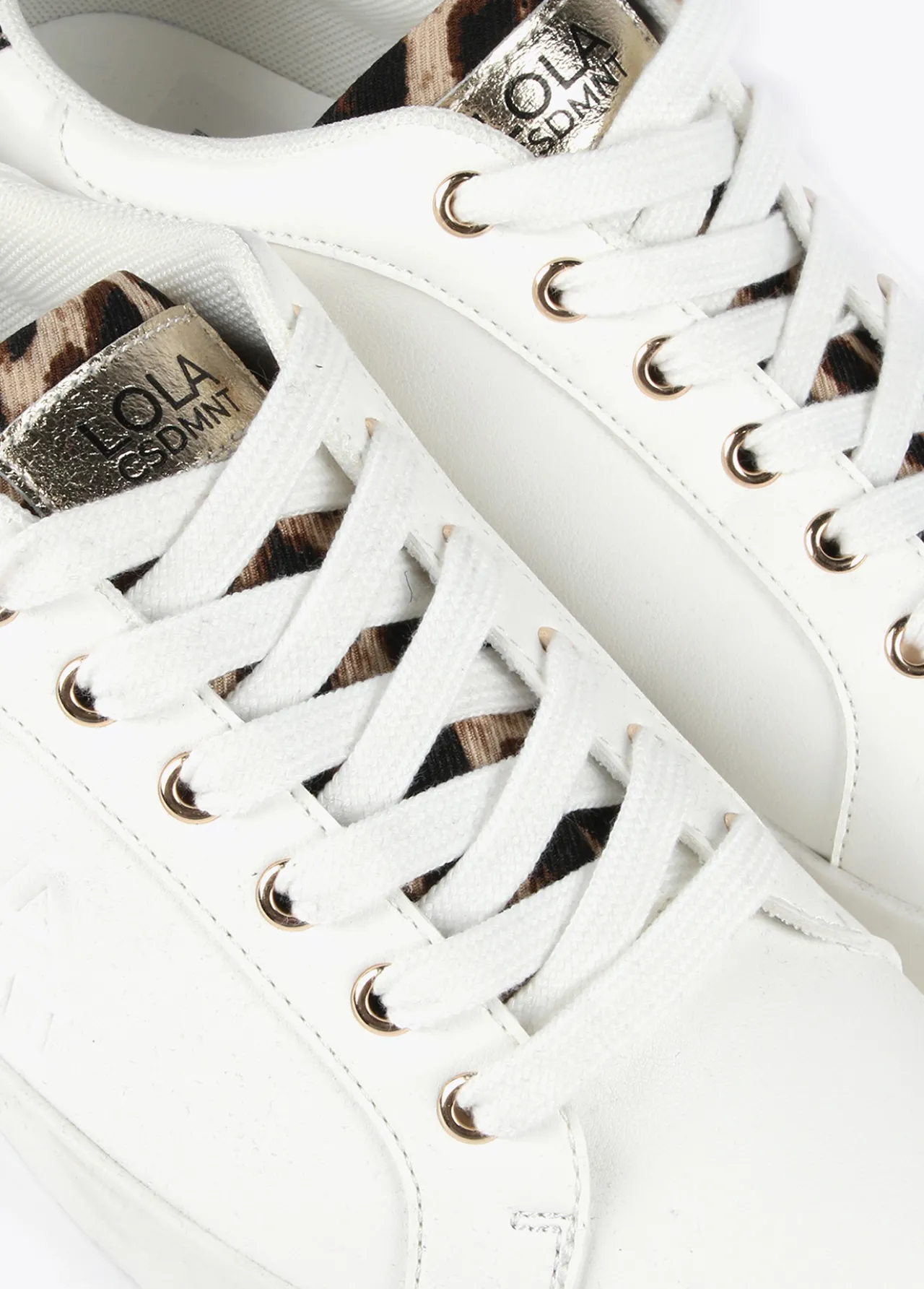 Lola Casademunt Animal Print | Zapatillas Deportivas<Zapatillas tipo sneakers detalles animal print BLANCO-MARRON