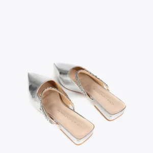 Lola Casademunt Zapatos Planos<Zapato plano destalonado PLATEADO
