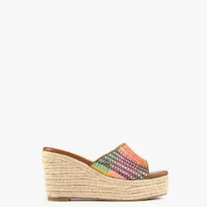 Lola Casademunt Calzado<Zueco plataforma multicolor MARRON-ROSA