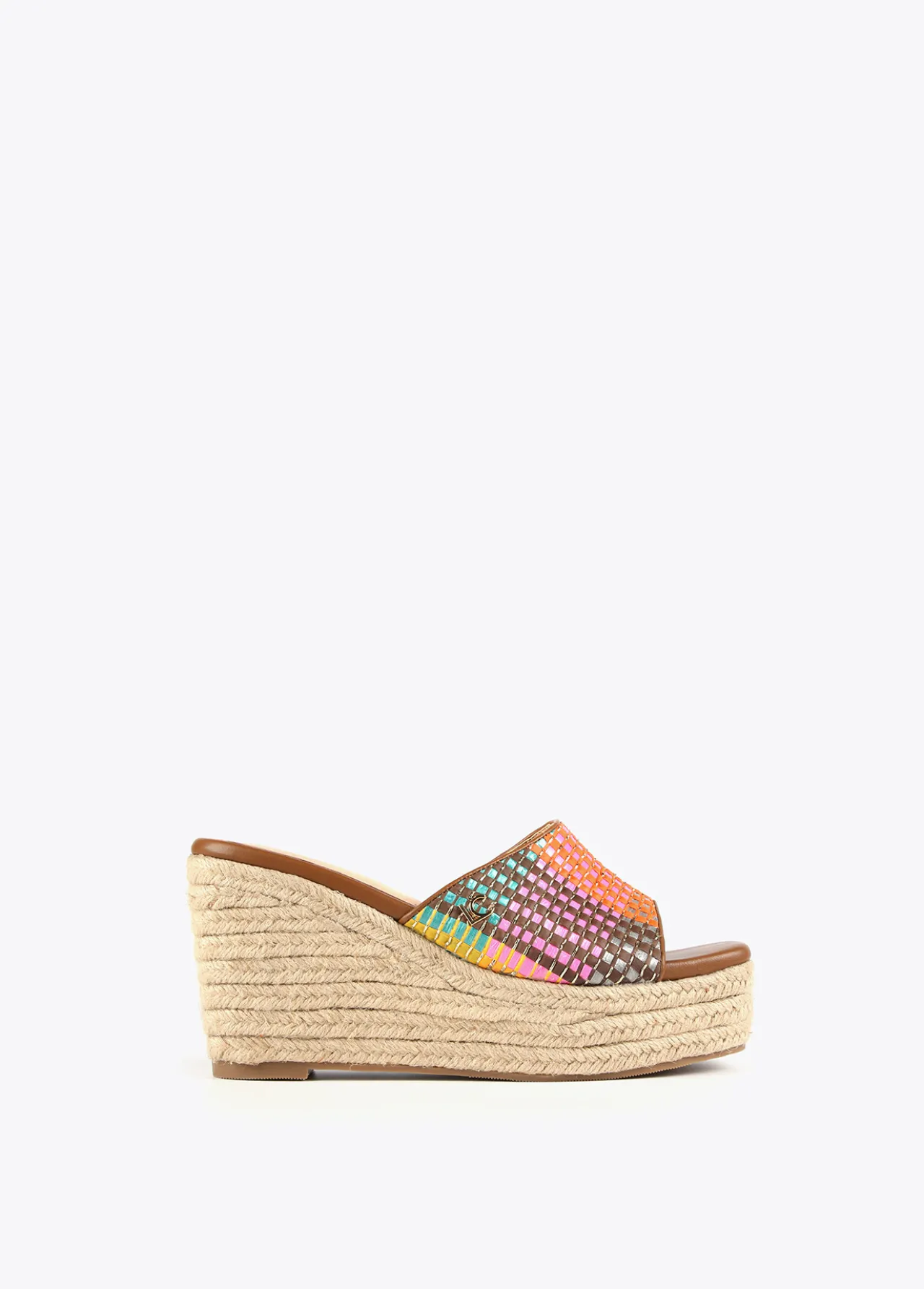 zueco_plataforma_multicolor_0.webp Lola Casademunt Calzado<Zueco plataforma multicolor MARRON-ROSA